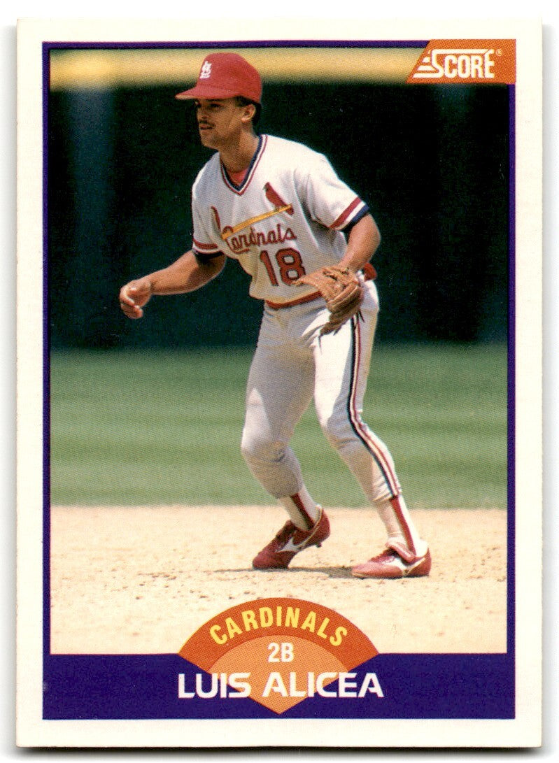 1989 Score Luis Alicea Rookie St. Louis Cardinals #231