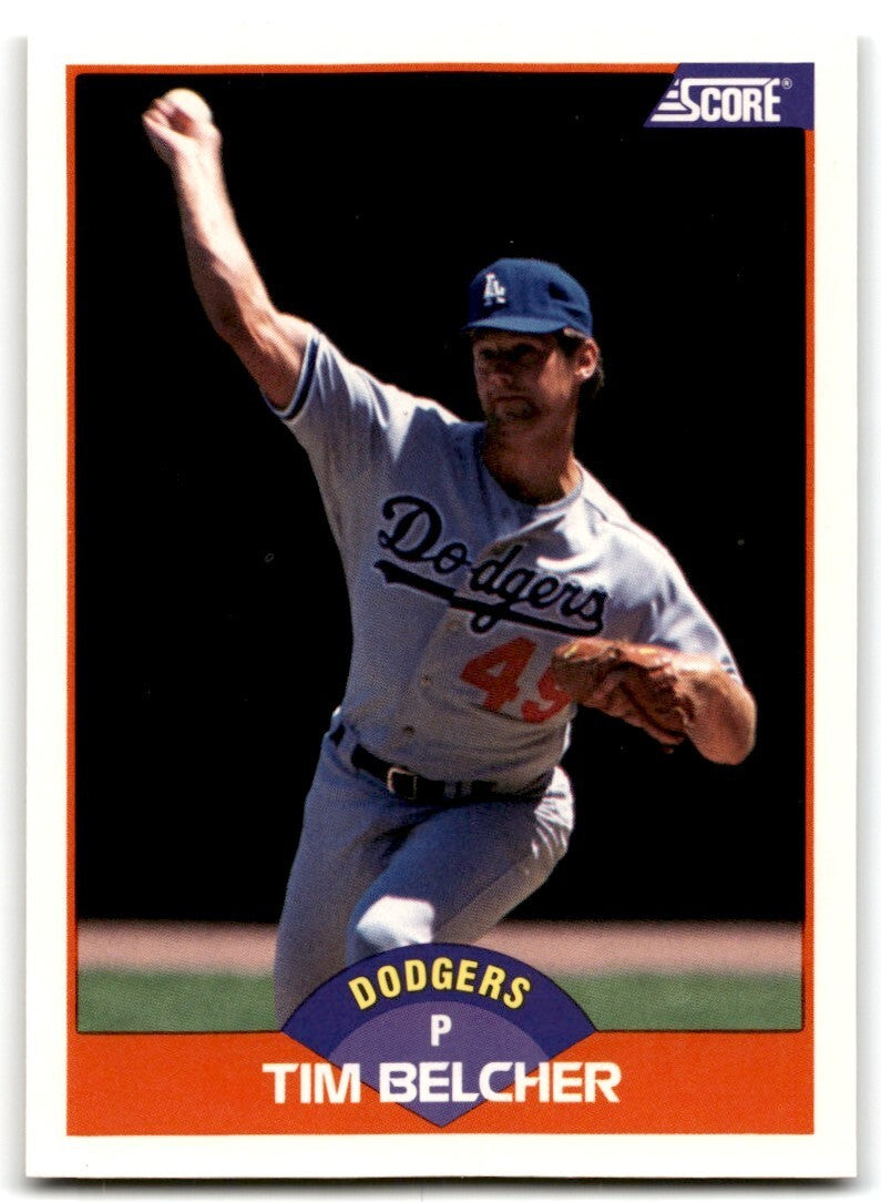 1989 Score Tim Belcher Los Angeles Dodgers #418
