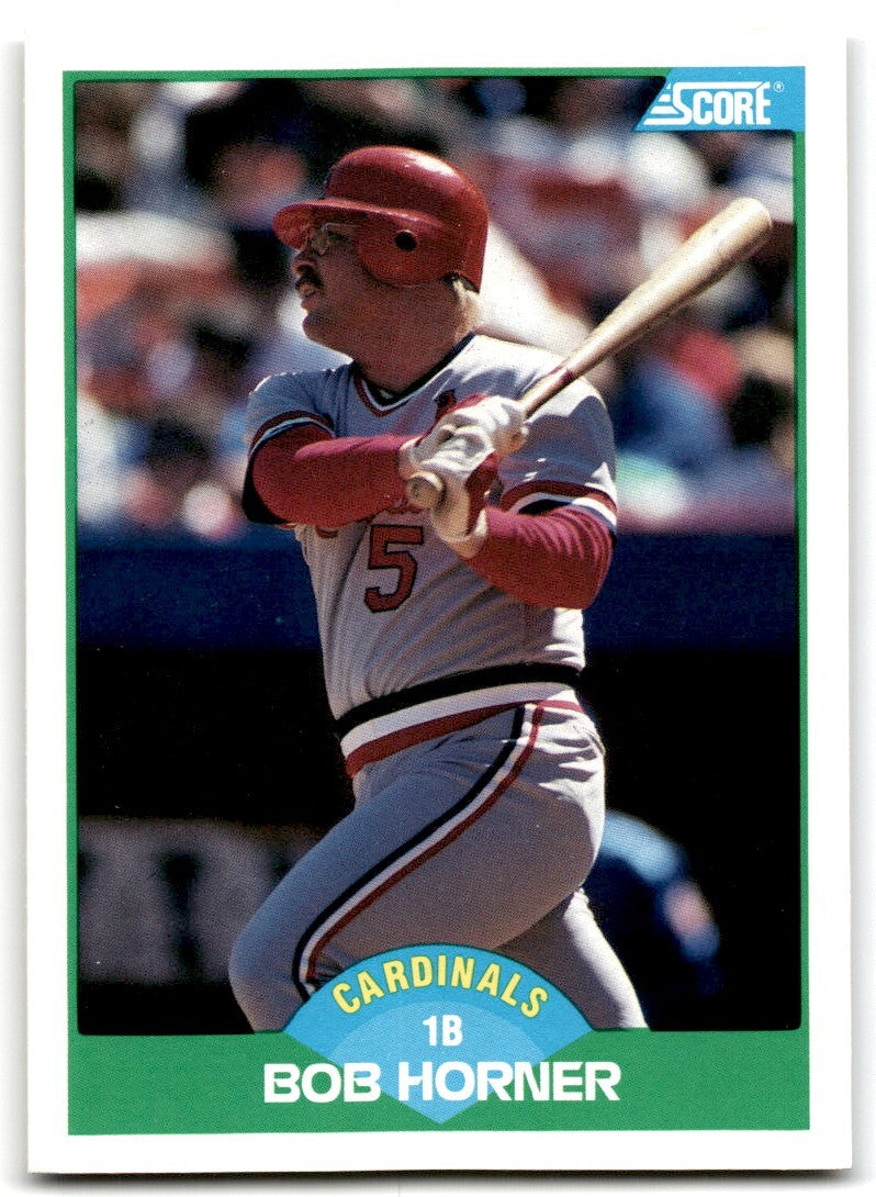 1989 Score Bob Horner 1b St. Louis Cardinals #68