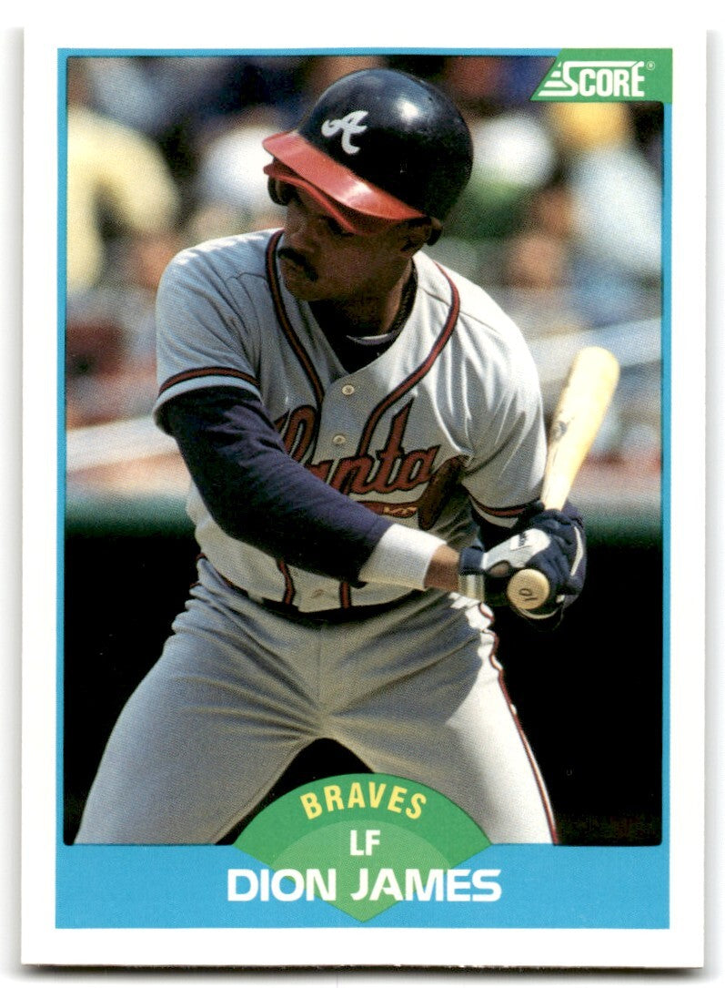 1989 Score Dion James Atlanta Braves #163