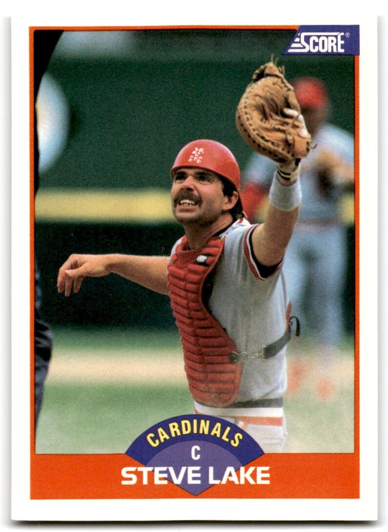 1989 Score Steve Lake c St. Louis Cardinals #363