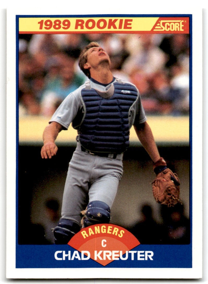 1989 Score Chad Kreuter Rookie c Texas Rangers #638