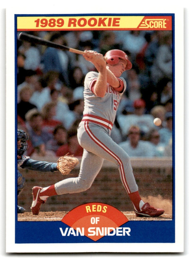 1989 Score Van Snider Rookie of Cincinnati Reds #640