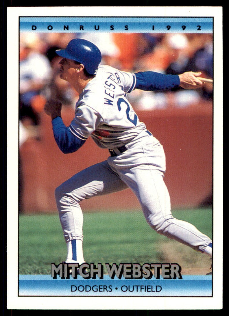 1992 Donruss Mitch Webster Los Angeles Dodgers #714