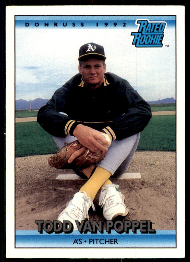 1992 Donruss Todd Van Poppel Rookie Oakland Athletics #9