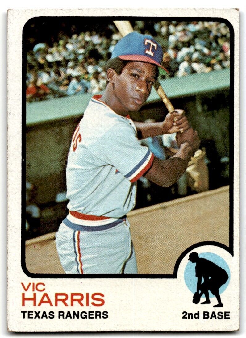 1973 Topps Vic Harris Rookie 2 Texas Rangers #594