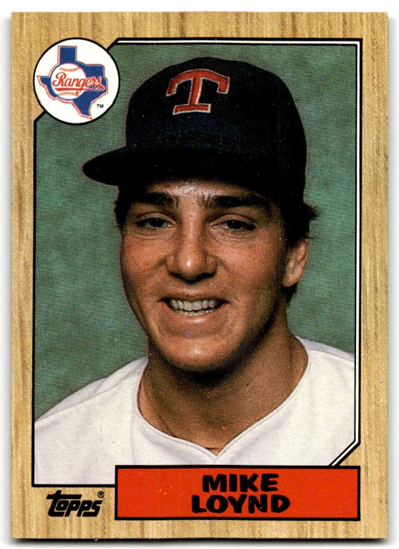 1987 Topps Mike Loynd Rookie b Texas Rangers #126
