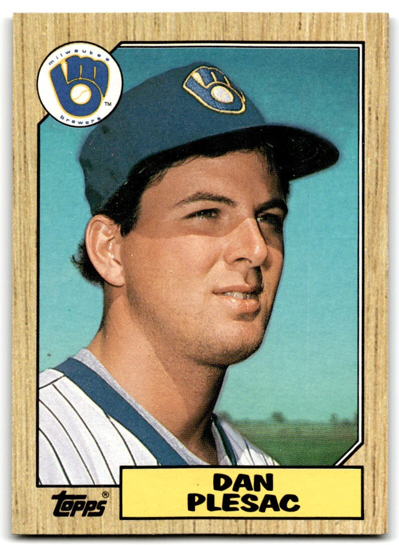 1987 Topps Dan Plesac Rookie Milwaukee Brewers #279
