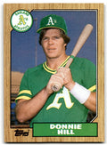 1987 Topps Donnie Hill a Oakland Athletics #339