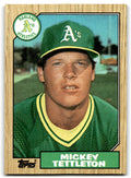 1987 Topps Mickey Tettleton a Oakland Athletics #649