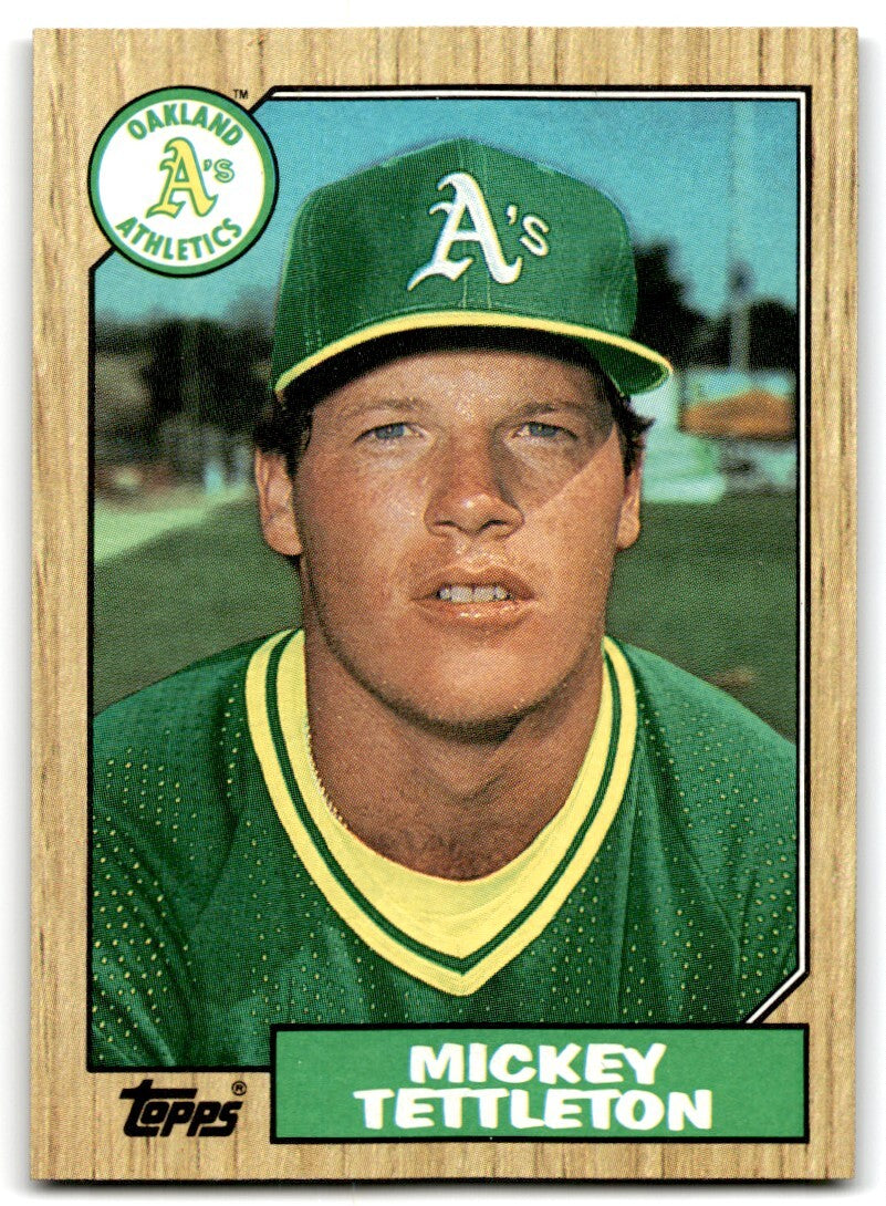 1987 Topps Mickey Tettleton a Oakland Athletics #649