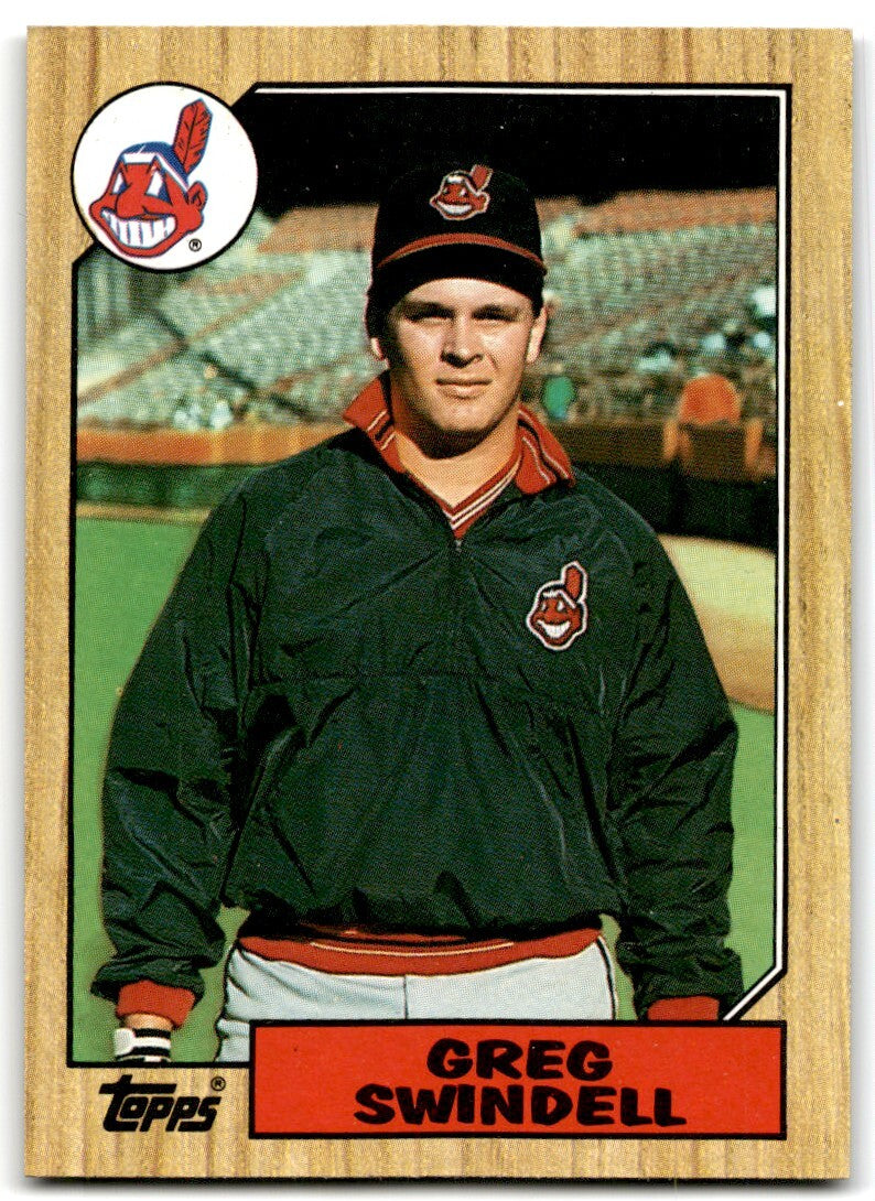 1987 Topps Greg Swindell Rookie a Cleveland Indians #319