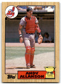 1987 Topps Andy Allanson Rookie gold cup Cleveland Indians #436