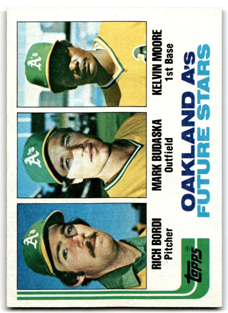 1982 Topps A's Future Stars - Rich Bordi/Mark Budaska/Kelvin Moore Rookie 1 #531