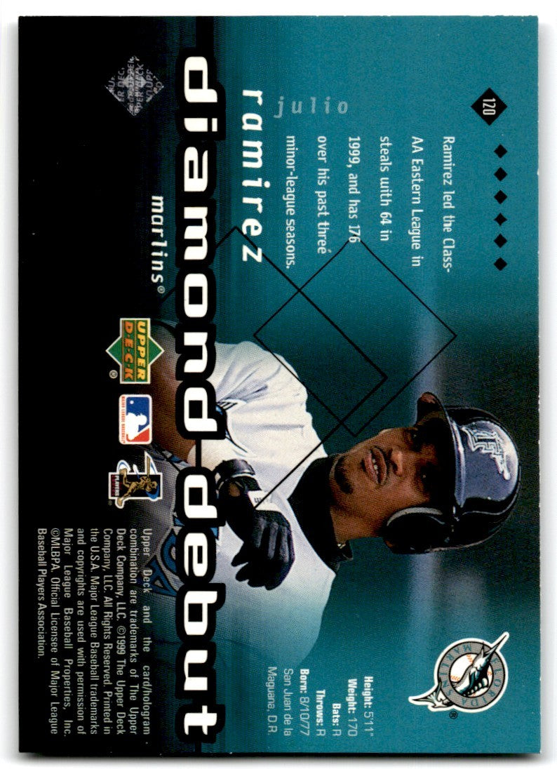 2000 Upper Deck Black Diamond Julio Ramirez Rookie #120