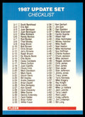 1987 Fleer Update Checklist #U1-U132 Baseball Cards #U-132