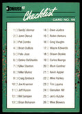 1990 Donruss The Rookies Checklist Baseball Cards #56