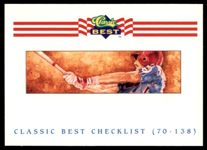 1992 Classic Best Checklist 70-138 Baseball Cards #396