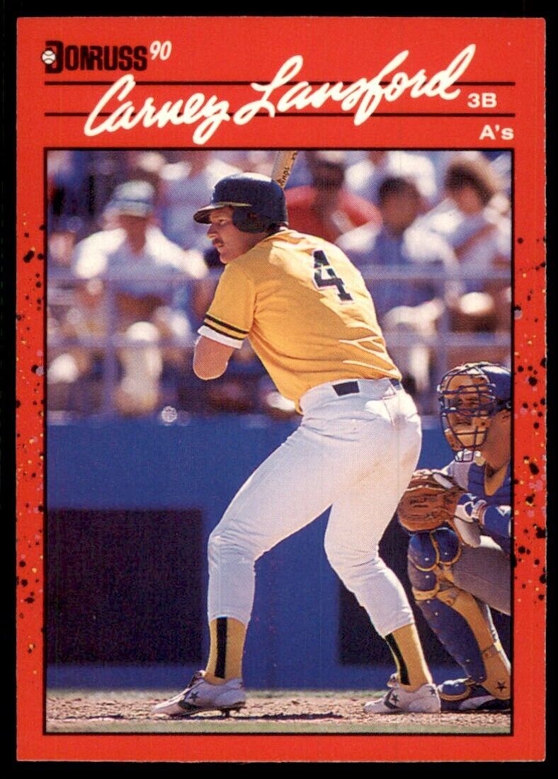 1990 Donruss Carney Lansford Baseball Cards #95