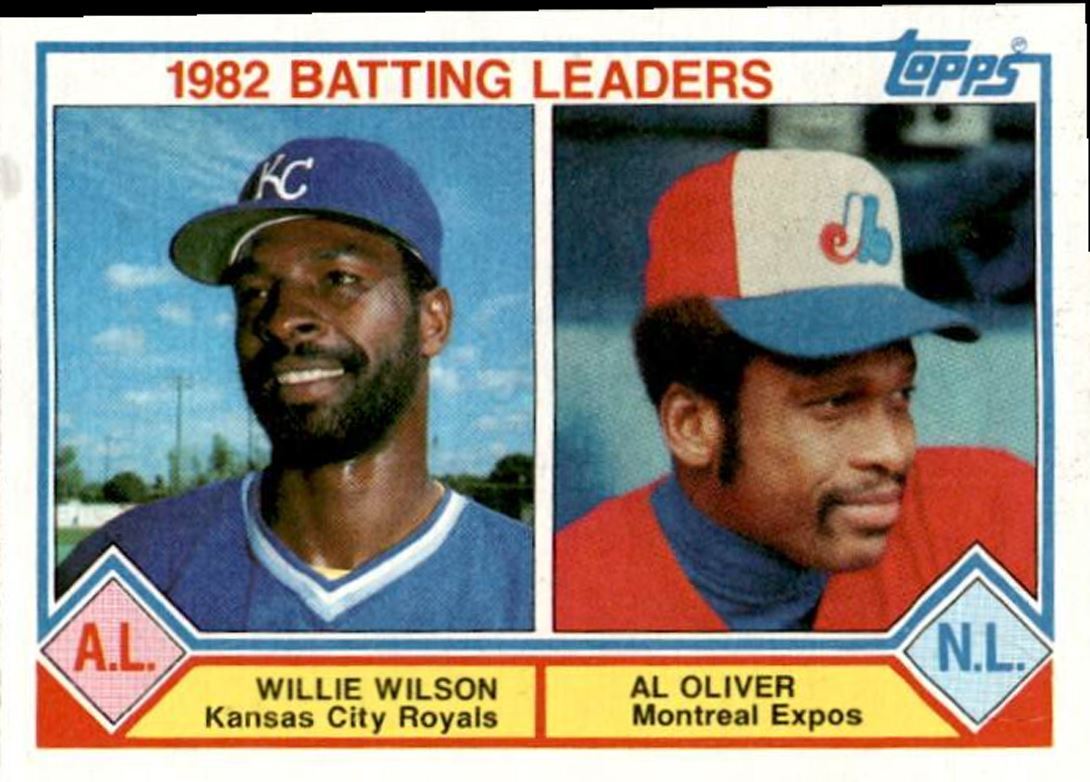 1983 Topps 1982 Batting Leaders - Willie Wilson/Al Oliver Kansas City