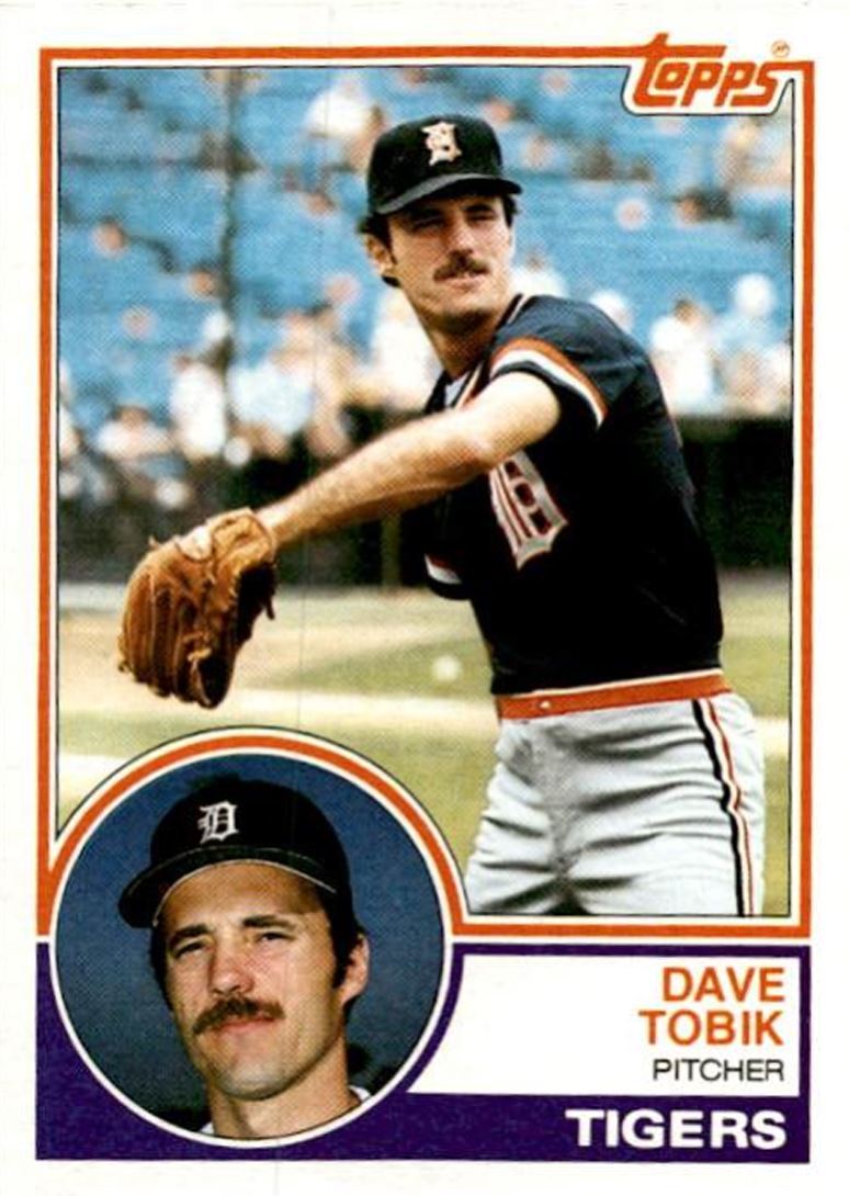 1983 Topps Dave Tobik . Detroit Tigers #691