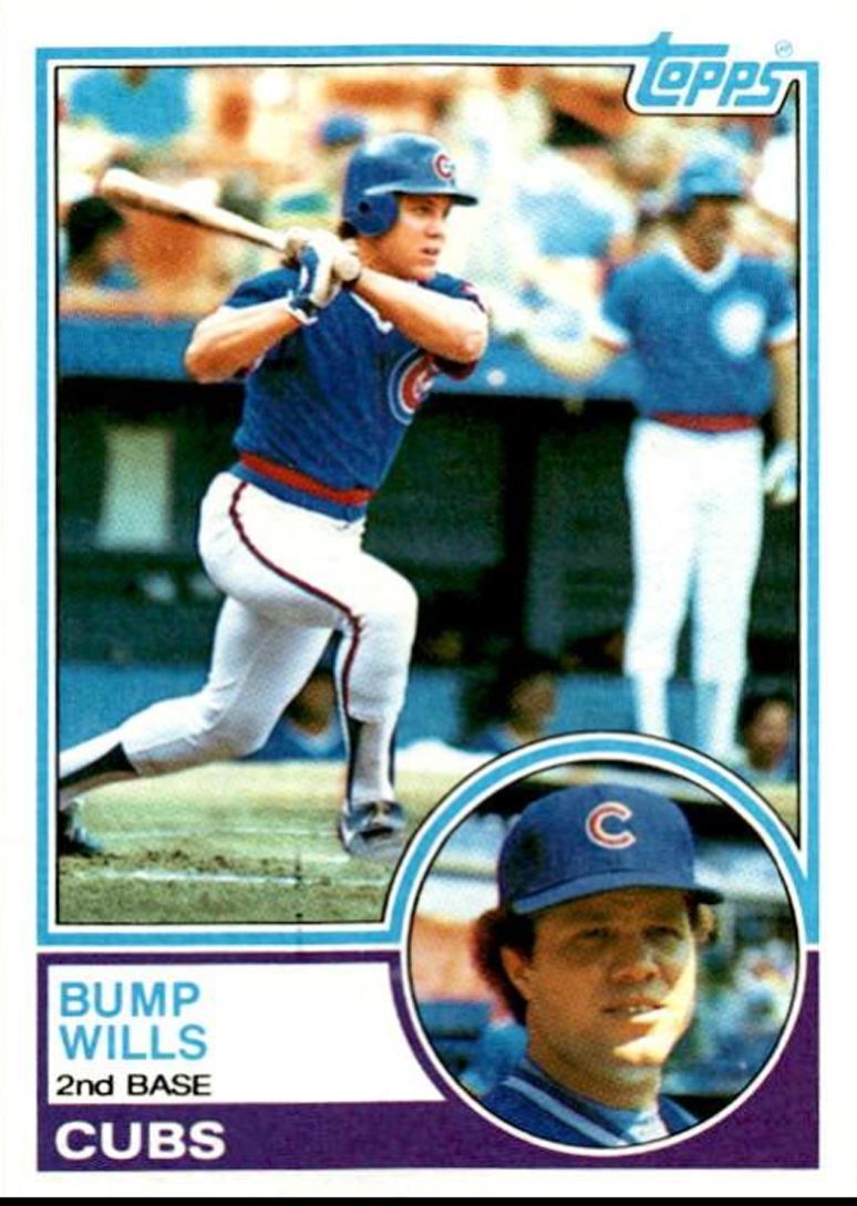 1983 Topps Bump Wills // Chicago Cubs #643