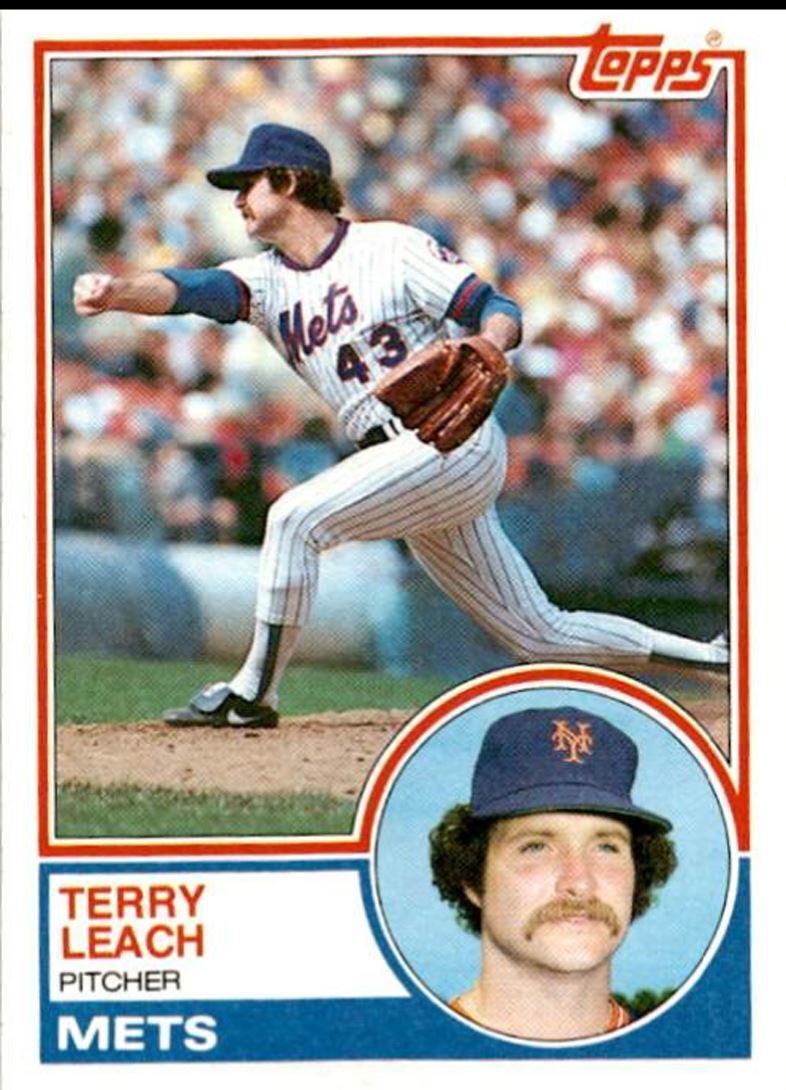 1983 Topps Terry Leach 1 New York Mets #187