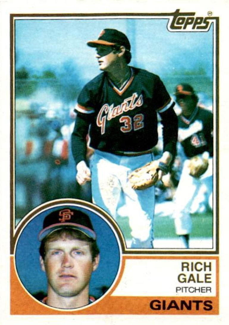 1983 Topps Rich Gale 2 San Francisco Giants #719