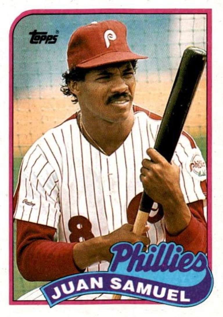 1989 Topps Juan Samuel / Philadelphia Phillies #575