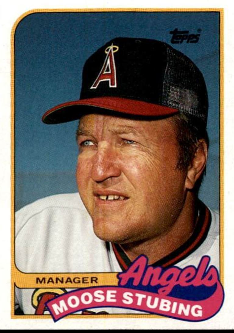 1989 Topps Moose Stubing California Angels #444