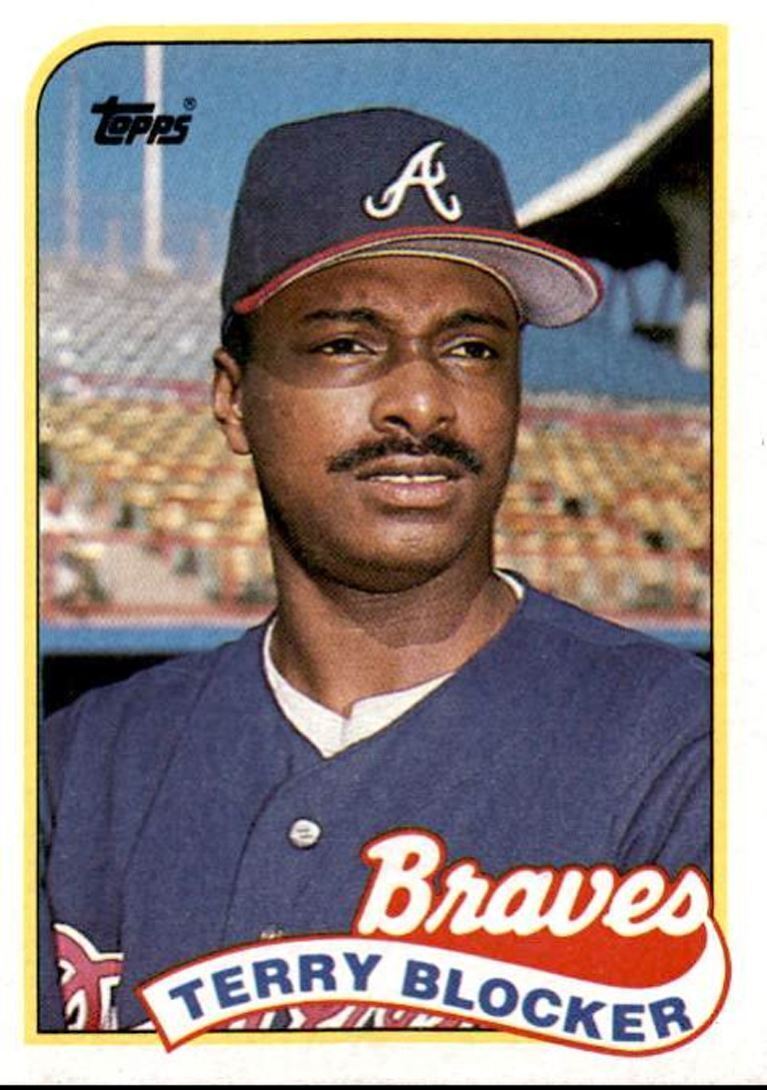 1989 Topps Terry Blocker / Atlanta Braves #76