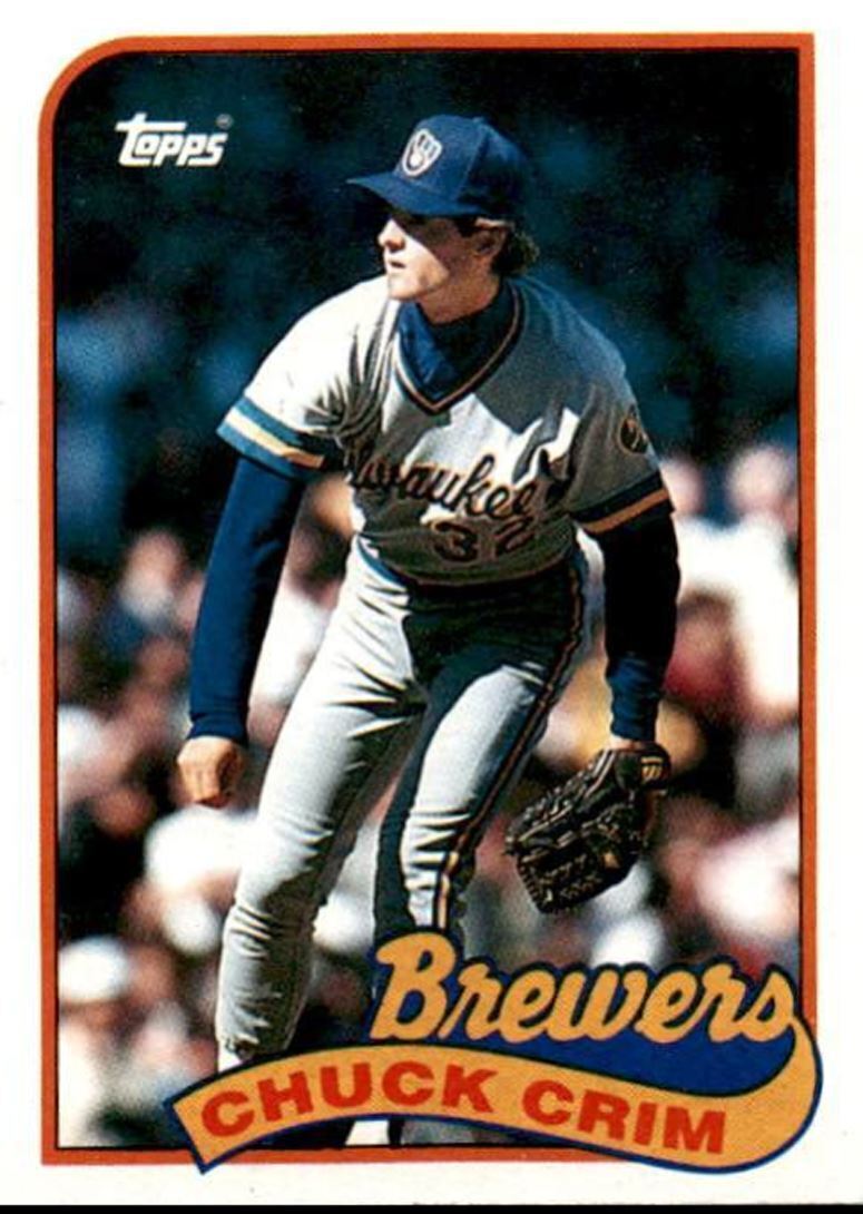 1989 Topps Chuck Crim Milwaukee Brewers #466
