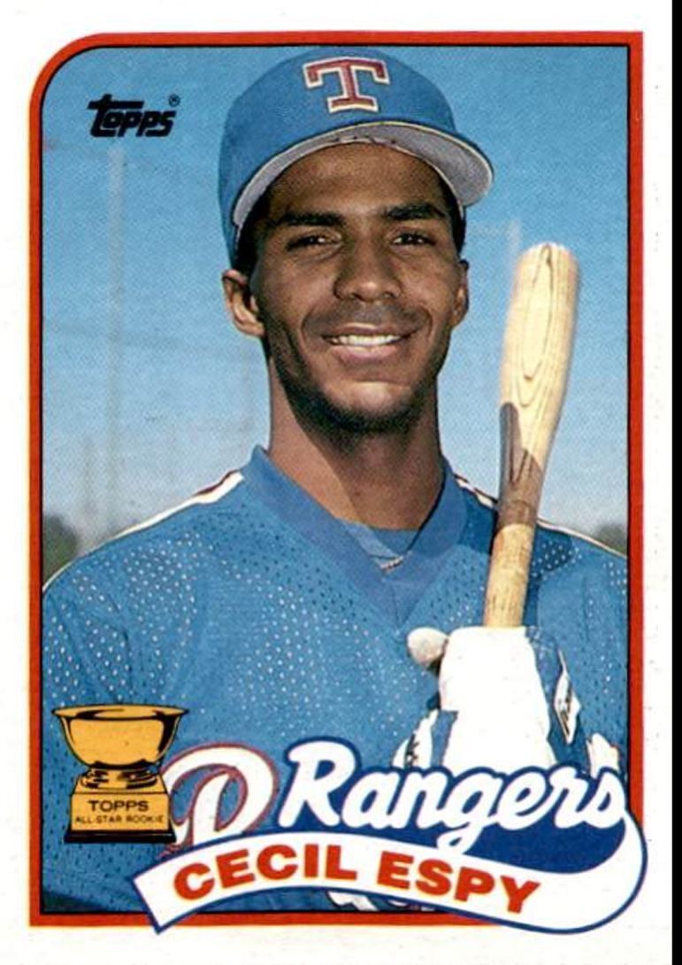1989 Topps Cecil Espy Gold Cup Texas Rangers #221