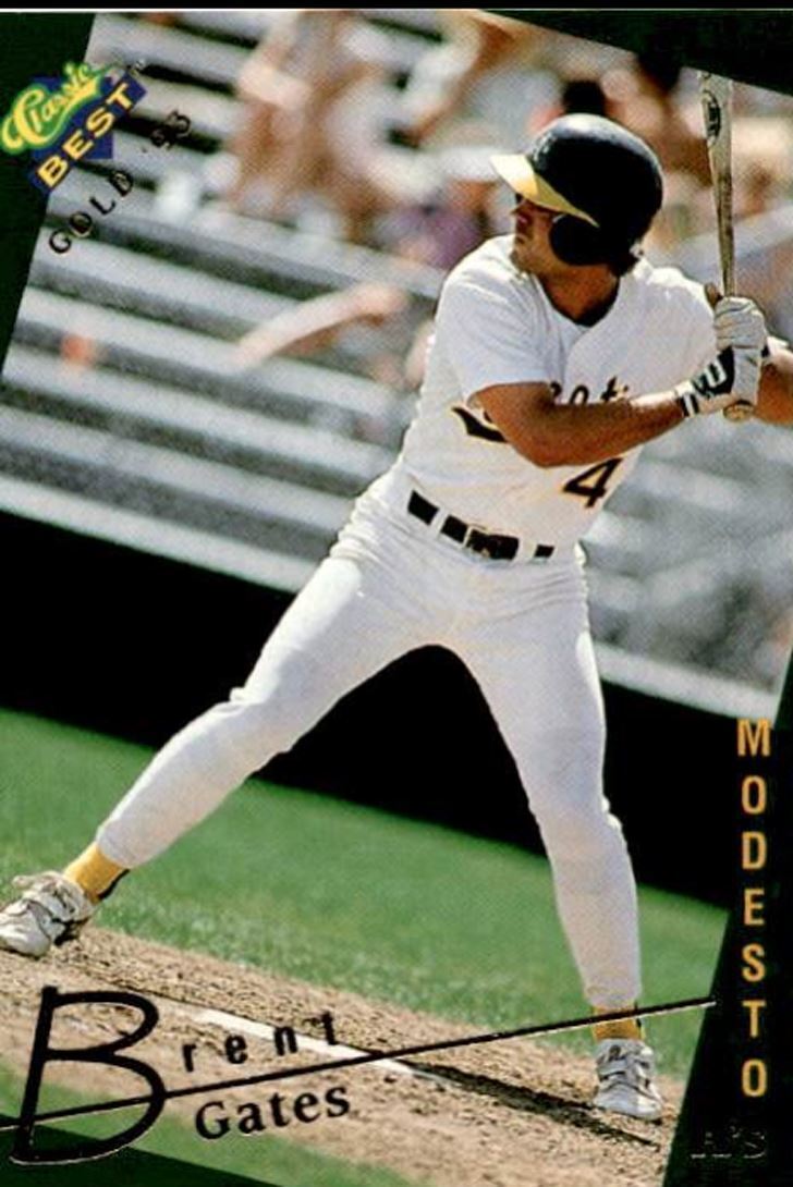 1993 Classic Best Gold Brent Gates Modesto A's #74
