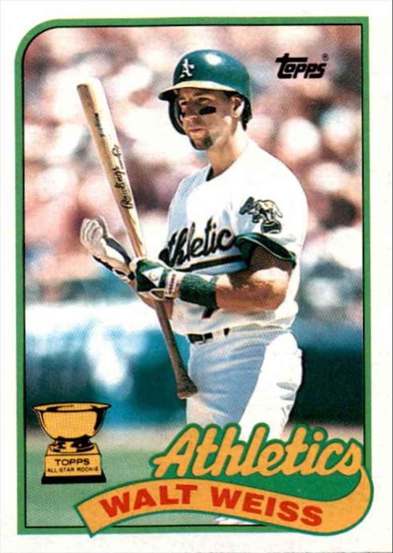1989 Topps Walt Weiss 1 Oakland Athletics #316