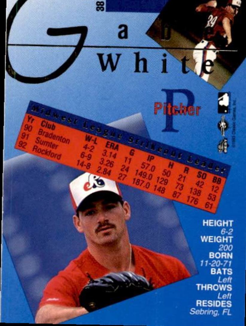 1993 Classic Best Gold Gabe White Rockford Expos #38