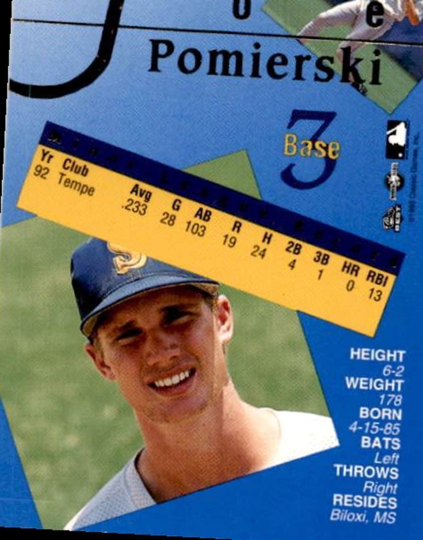 1993 Classic Best Gold Joe Pomierski Tempe Mariners #145