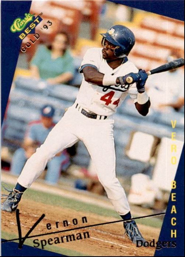 1993 Classic Best Gold Vernon Spearman Vero Beach Dodgers #180