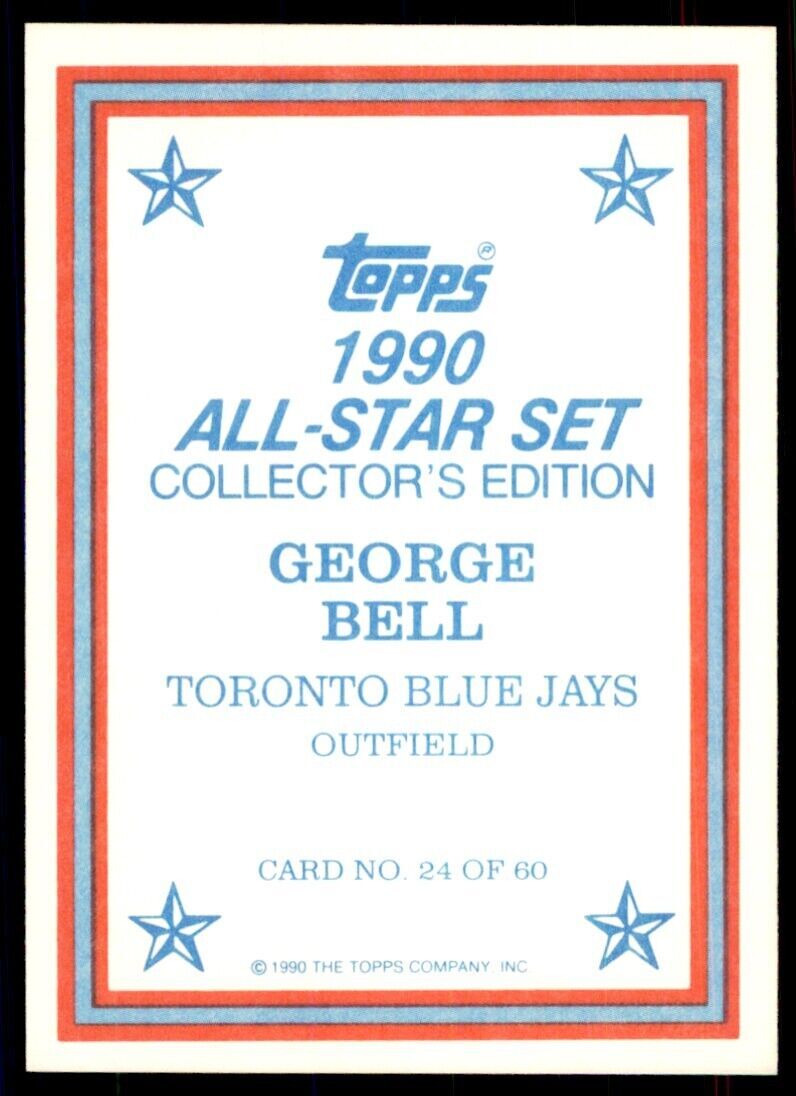 1990 Topps All Stars George Bell A Baseball Cards #24