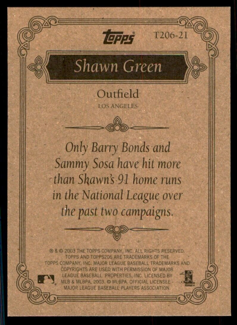 2003 Topps 206 Shawn Green Baseball Cards #T206-21