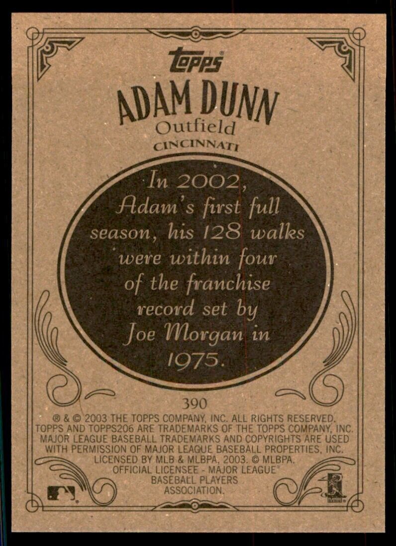 2003 Topps 206 Adam Dunn Baseball Cards #390