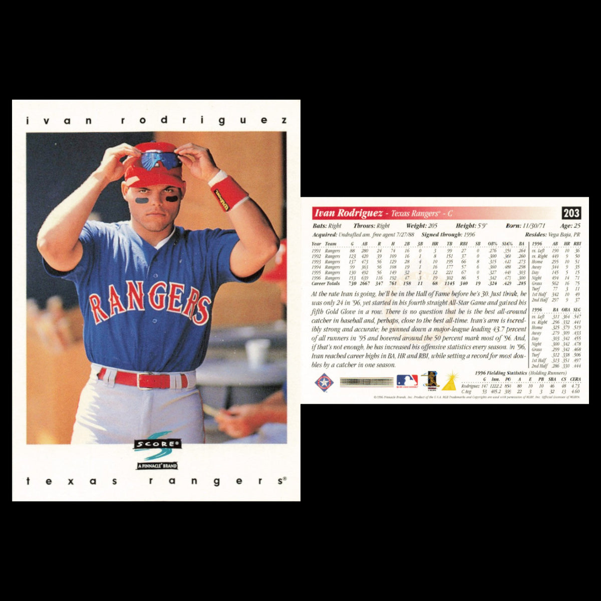 Ivan Rodriguez Lot 5 Baseball Cards Collectors Choice Texas Rangers Set MLB