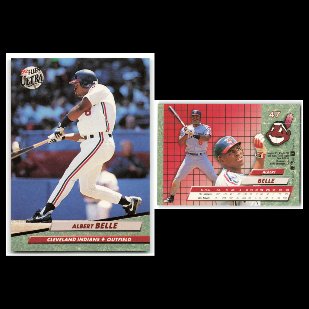 Albert Belle Lot 6 Baseball Cards Topps Cleveland Indians Set Collection NM