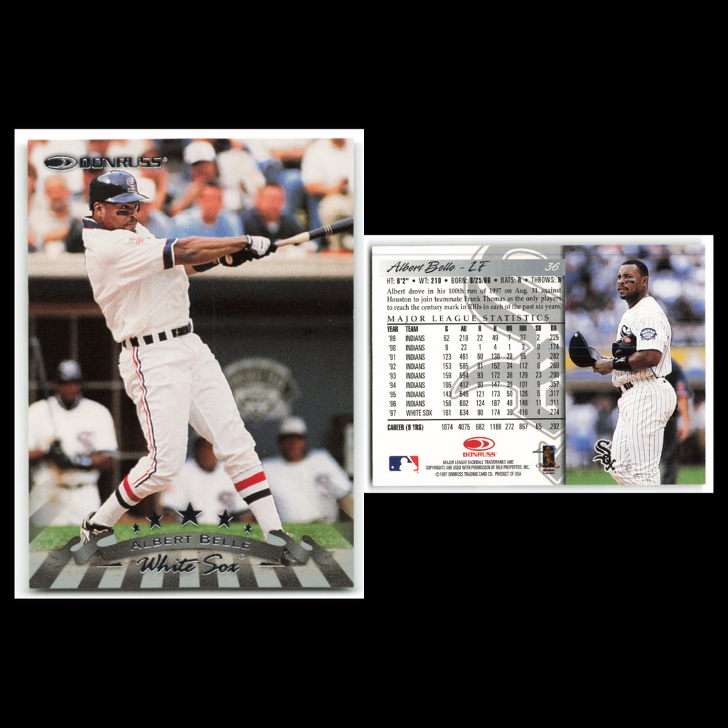 Albert Belle Lot 6 Baseball Cards 1997 Donruss Dominators Chicago White Sox Set