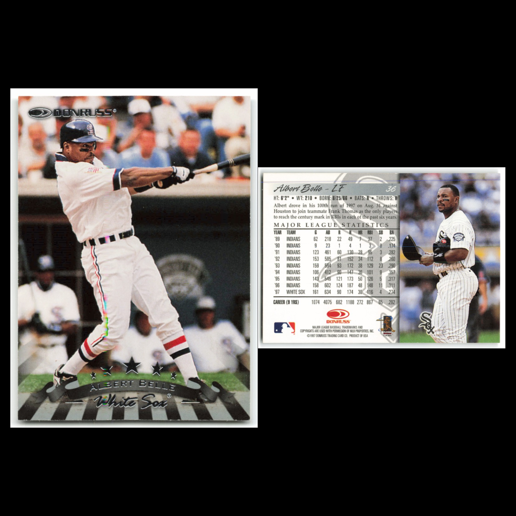 Albert Belle Lot 6 Baseball Cards 1997 Donruss Dominators Chicago White Sox Set