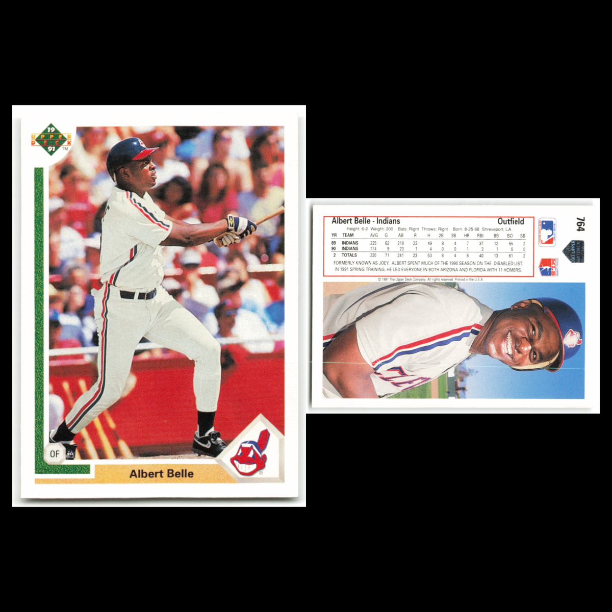 Albert Belle Lot 6 Baseball Cards Ultra Cleveland Indians Set Collection NM