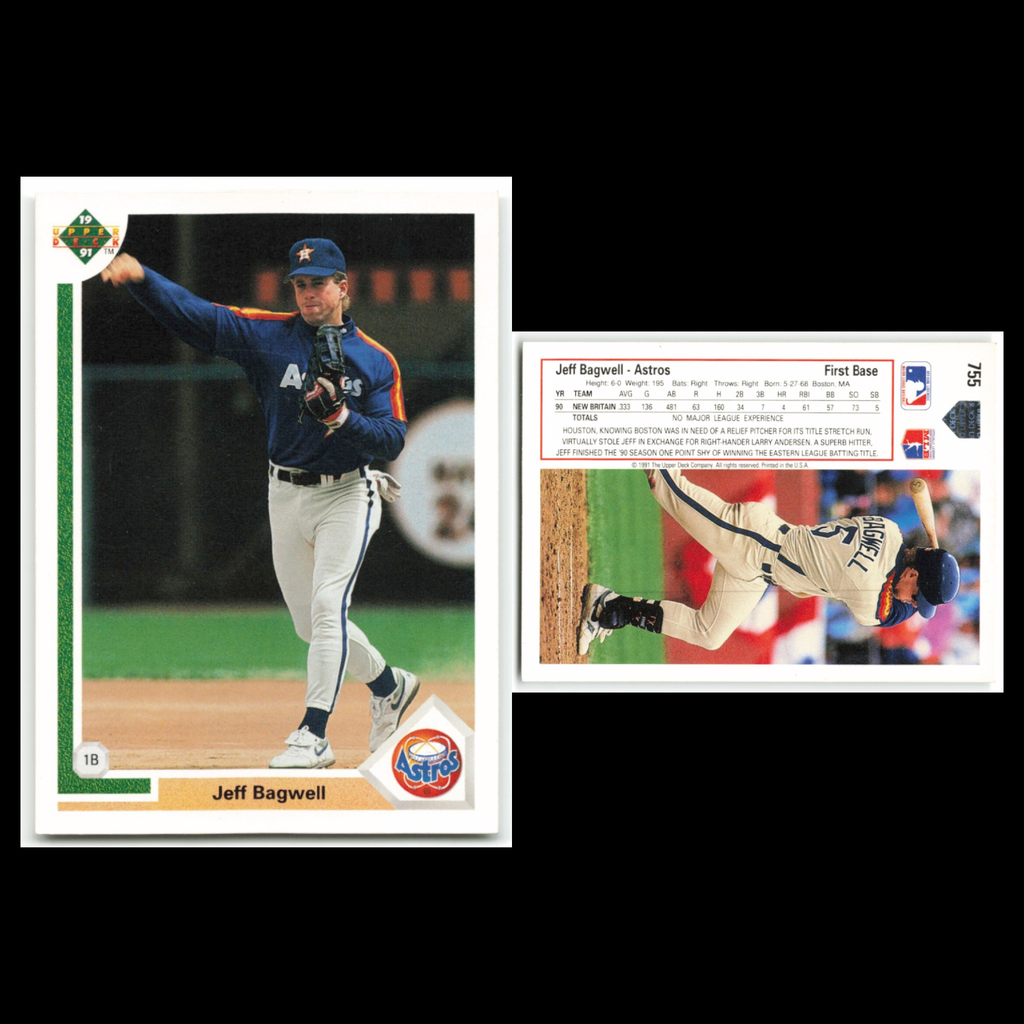 Houston Astros Set Lot 5 Baseball Cards hof stars Bagwell