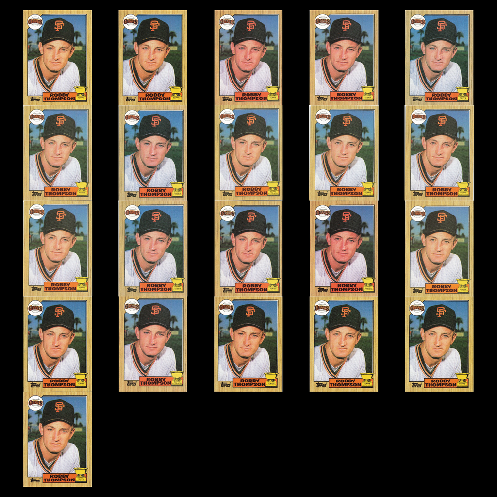 Robby Thompson Rookie Lot 21 Baseball Cards 1987 Topps San Francisco Giants Set