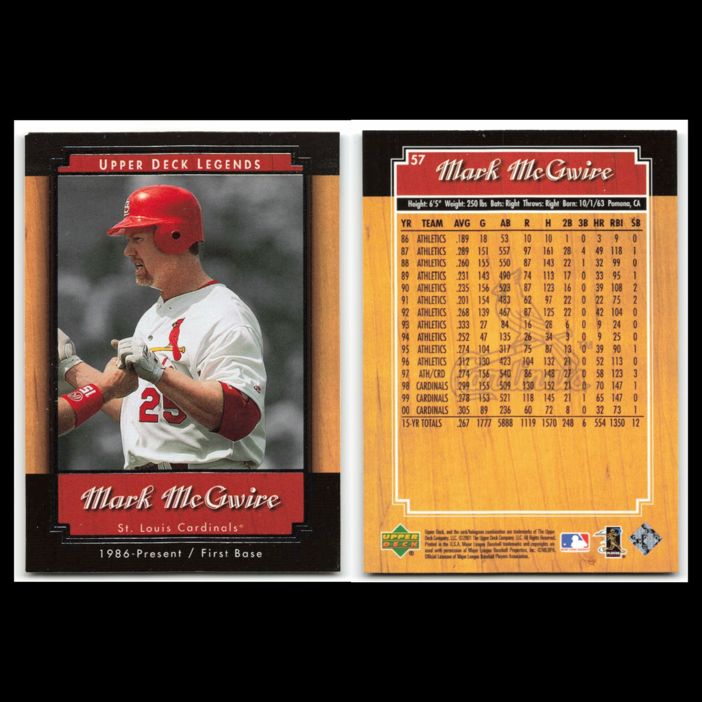 Mark McGwire Lot 6 Baseball Cards Zenith Oakland Athletics Set Collection