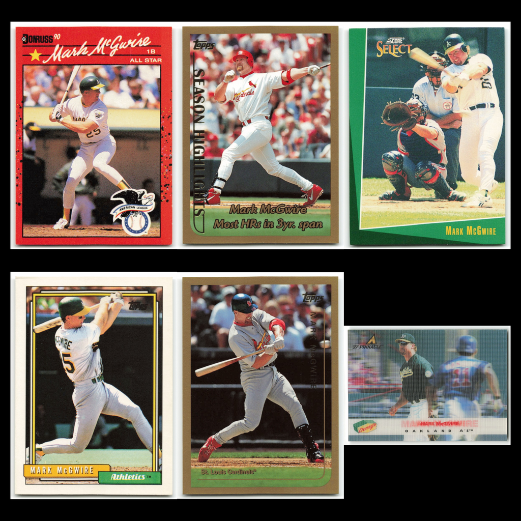 Mark McGwire Lot 6 Baseball Cards Donruss Oakland Athletics Set Collection